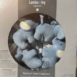 Lambs and Ivy Elephant Tales Collection Crib Mobile